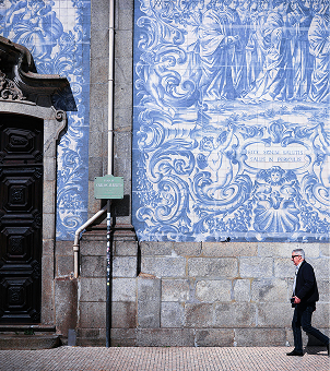 man walking on the streets