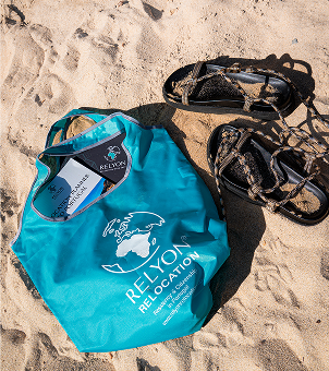 bag on the beach