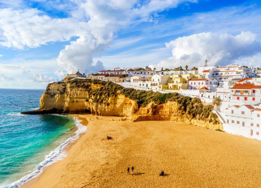 town and beach
