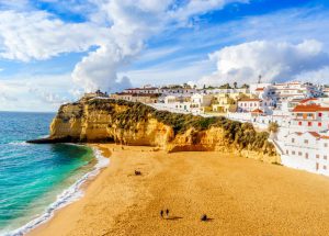 town and beach